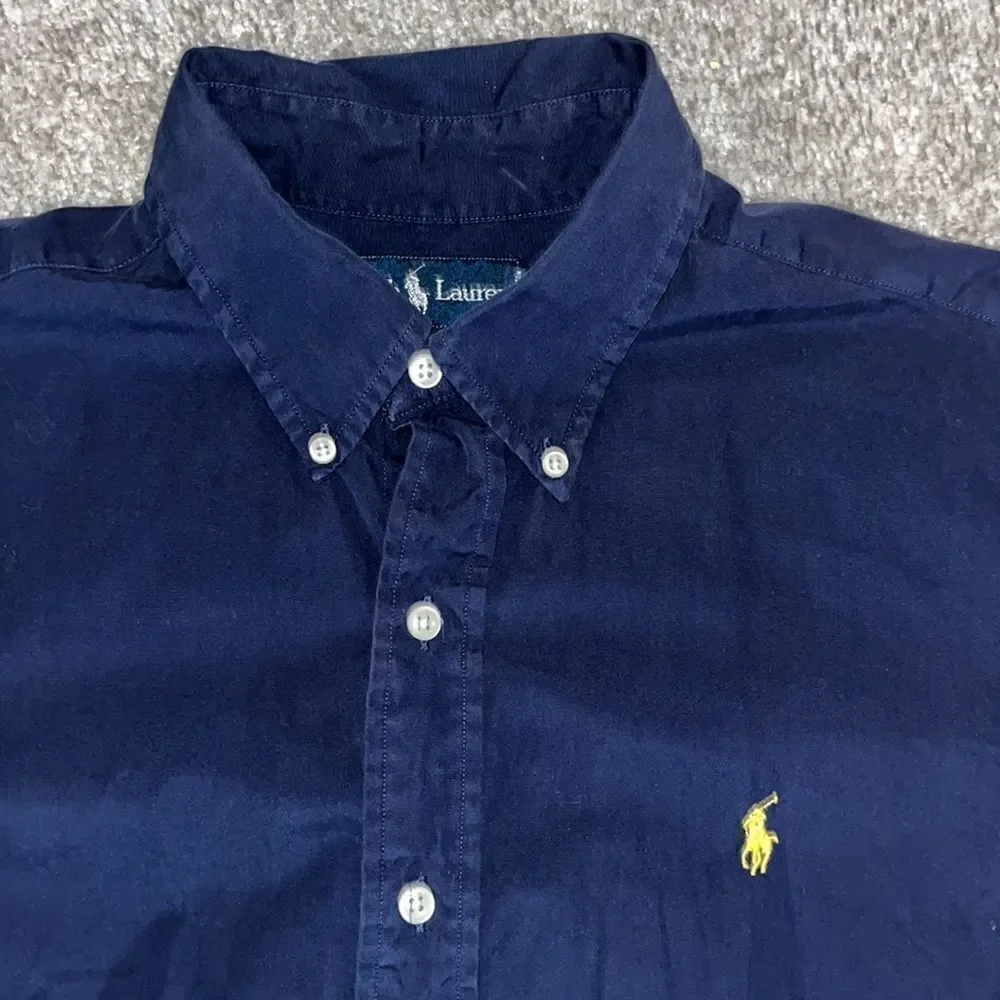 Polo by Ralph Lauren Michigan Wolverine Colors Maize Pony Blue Classic Shirt L